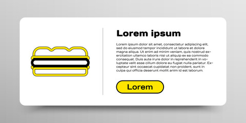 Line Sandwich icon isolated on white background. Hamburger icon. Burger food symbol. Cheeseburger sign. Street fast food menu. Colorful outline concept. Vector