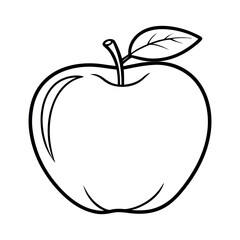 A simple stylized icon of an apple silhouette vector.