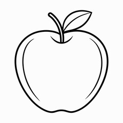 A simple stylized icon of an apple silhouette vector.