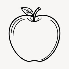 A simple stylized icon of an apple silhouette vector.