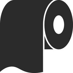 toilet roll icon in dark grey and clear background vector illustration