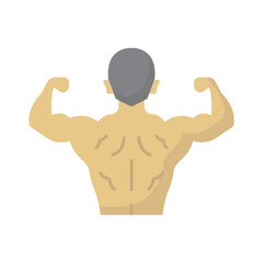 Bodybuilder posing Vector Icon which can easily modify or edit