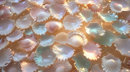 "Opal Shell Mosaic" light background