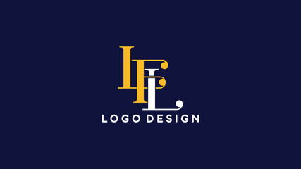 Classic LFF monogram logo with serif letters and a professional layout, suitable for law firms, finance brands, and premium businesses