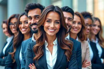 Futuristic Business Professionals: A Dynamic and Eye-Catching Photo Collage of Diverse Avatars