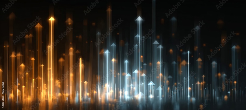 Poster dynamic rise in business development strategies through digital innovation and forward motion design