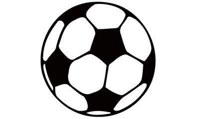 Fototapeta premium Bold Modern Football Icon with Contrasting Black and White Segments.