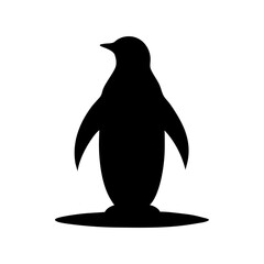 Minimalist penguin wildlife and arctic nature icon design