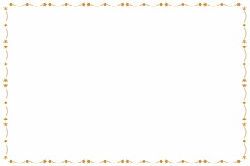 Simple Unique Frame, Border Frame with White Background and Golden