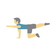 Side plank Vector Icon which can easily modify or edit