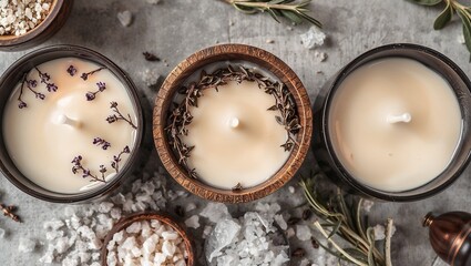 Immerse yourself in serenity with our candles. Hand-poured from natural wax, adorned with rosemary and lavender. Perfect for a cozy evening.