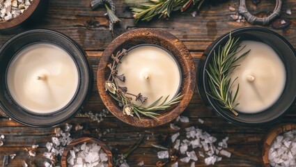Immerse yourself in serenity with our candles. Hand-poured from natural wax, adorned with rosemary and lavender. Perfect for a cozy evening.