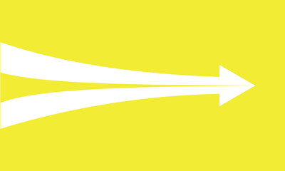 Two white half arrows coming together and merging, forming a single arrow on a background.