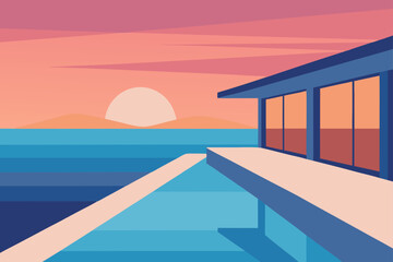 empty beach in the morning