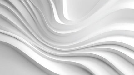 White abstract background waves texture clean smooth curves modern elegant backdrop wallpaper design graphic