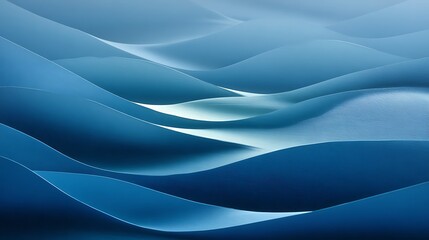 Abstract blue waves background wallpaper design modern art ocean sea smooth gradient texture backdrop graphic