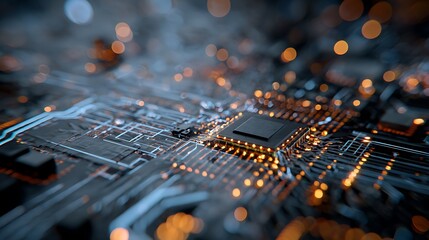 Understanding computer hardware technology a close up of a modern cpu processor chip design and circuit