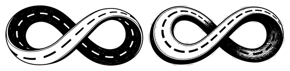 infinity road symbol endless journey sketch © Aisha Kudorova