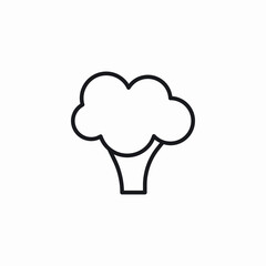 broccoli meal icon sign vector