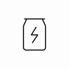 energy boost drink icon sign vector