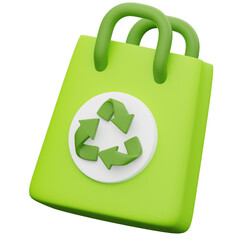 3D Reusable Shopping Bag Icon