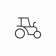 farm tractor icon sign vector