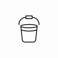garden bucket icon sign vector