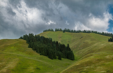 mountain landscape with clouds