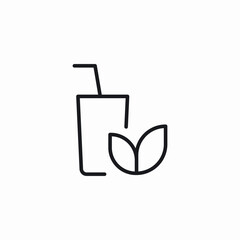 herbal beverage icon sign vector
