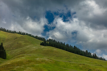 clouds over the mountains
