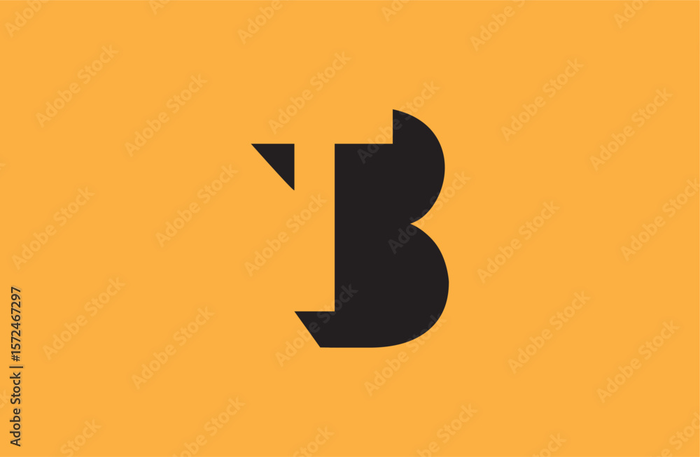 Poster tb initial number negative space logo vector icon design isolated background