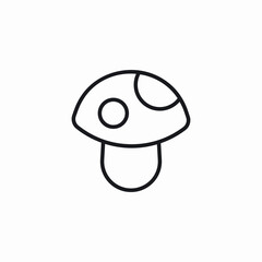 mushroom field icon sign vector