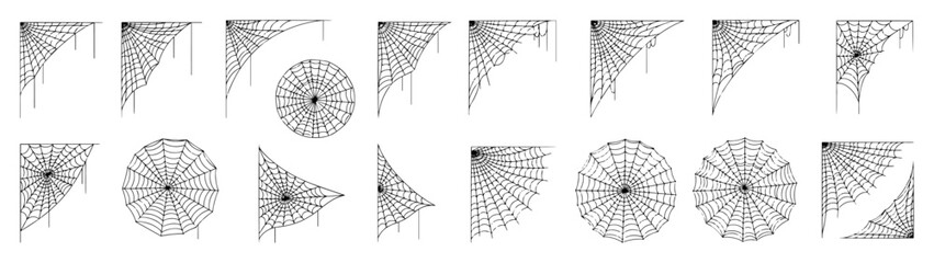 geometric radial and corner pattern collection vector