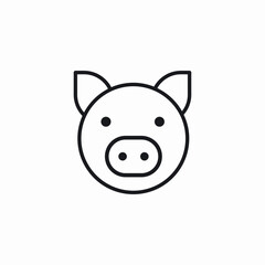 pig animal icon sign vector