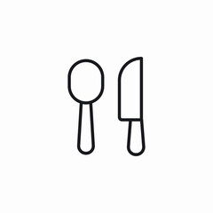 spoon knife icon sign vector