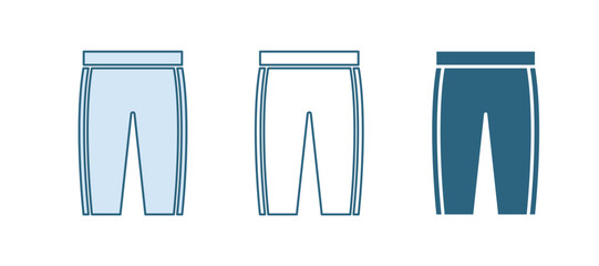 Blue Golf pants icon isolated on white background. Sport equipment. Sports uniform. Vector