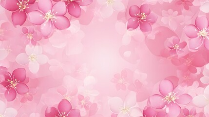 Fototapeta premium Pink Floral Seamless Pattern Background Soft Pastel Flowers Repeat Texture