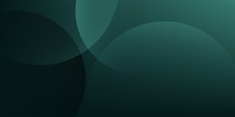 Obraz premium A dark green background with smooth, overlapping circles. The background is green with a gradient texture, creating a modern, abstract style. Minimal abstract circles vector gradient background