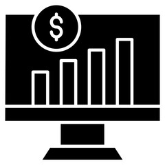 Revenue Monitoring Icon Element For Design