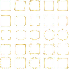 Set of Square Gold Frame