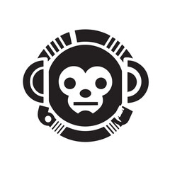 Funny black turtle with helmet cartoon vector illustration icon set