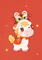 christmas card with reindeer