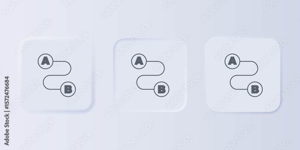 Poster grey route location icon isolated on grey background. map pointer sign. concept of path or road. gps