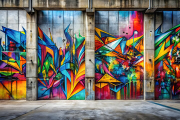 graffiti on a brick wall background