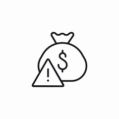 finances warn icon sign vector
