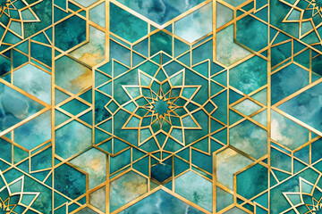blue glass mosaic background