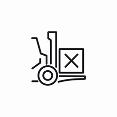 forklift tool icon sign vector