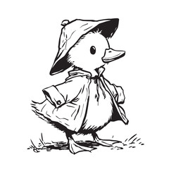 Hand-drawn vector cartoon illustrations of angels, girls with flowers, and funny animals for coloring books, perfect for children's art and whimsical forest fairytales