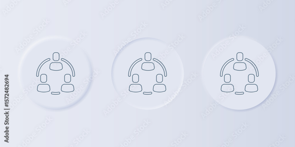 Poster grey project team base icon isolated on grey background. business analysis and planning, consulting,