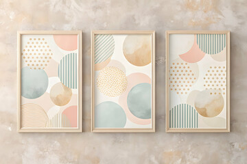 vintage background with frames and flowers